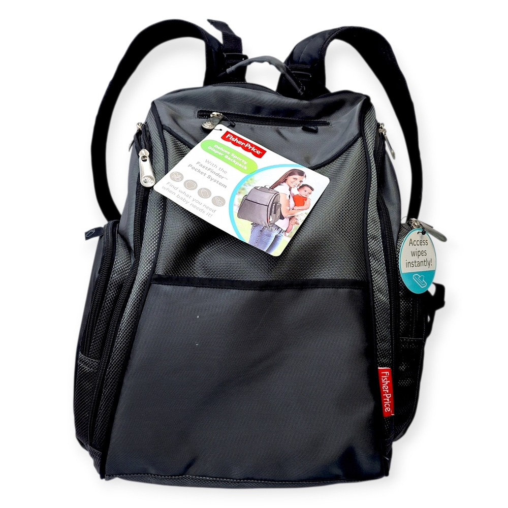NWT Fisher-Price Deluxe Sporty Unisex Insulated Diaper Backpack | FastFinder
